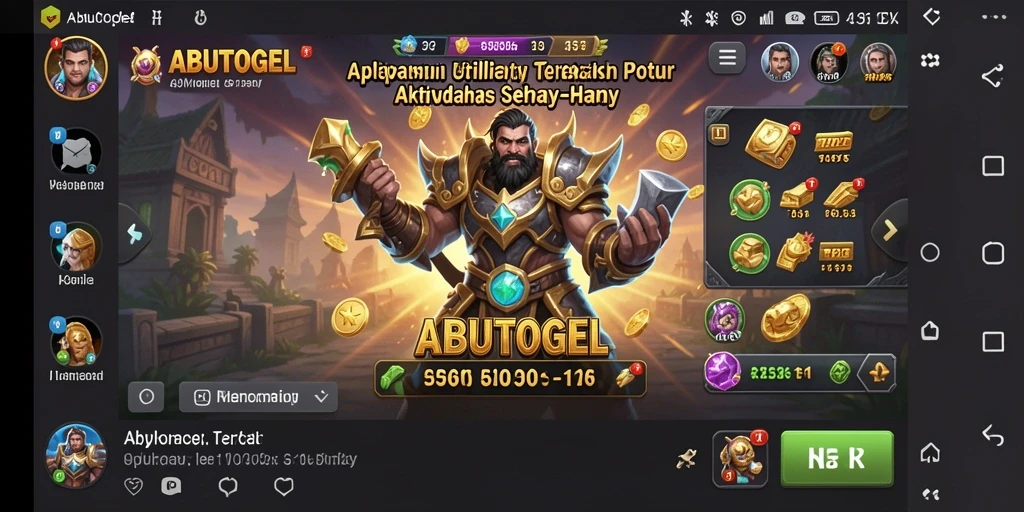 Tampilan antarmuka ABUTOGEL yang sederhana dan fungsional.