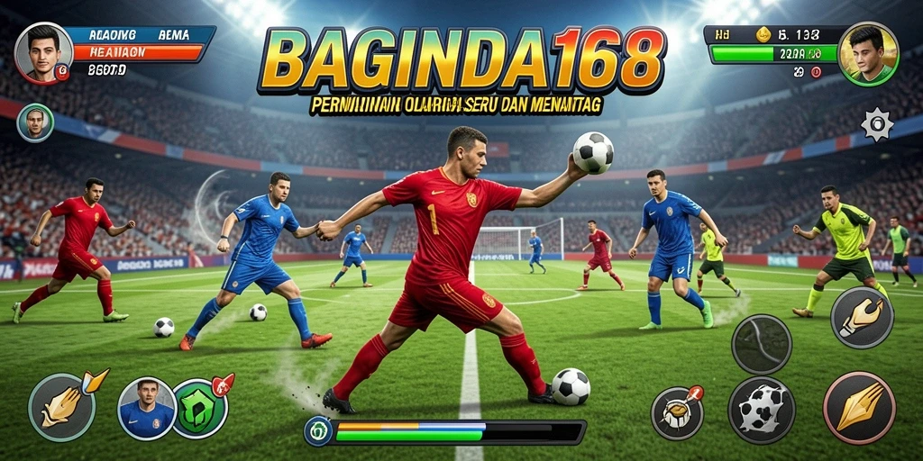 Tampilan gameplay mendebarkan di BAGINDA168 yang menggambarkan aksi olahraga.