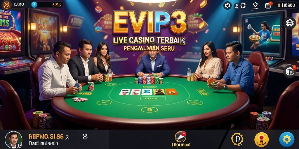 Tampilan gameplay Live Casino yang menegangkan dan interaktif.