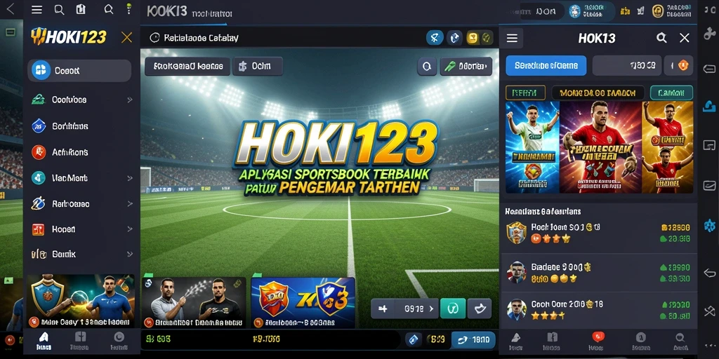 Tampilan utama gameplay HOKI123 dengan pilihan taruhan olahraga.