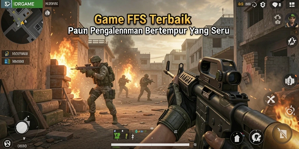 Tampilan gameplay seru dalam IDRGAME dengan aksi tembak-menembak cepat.