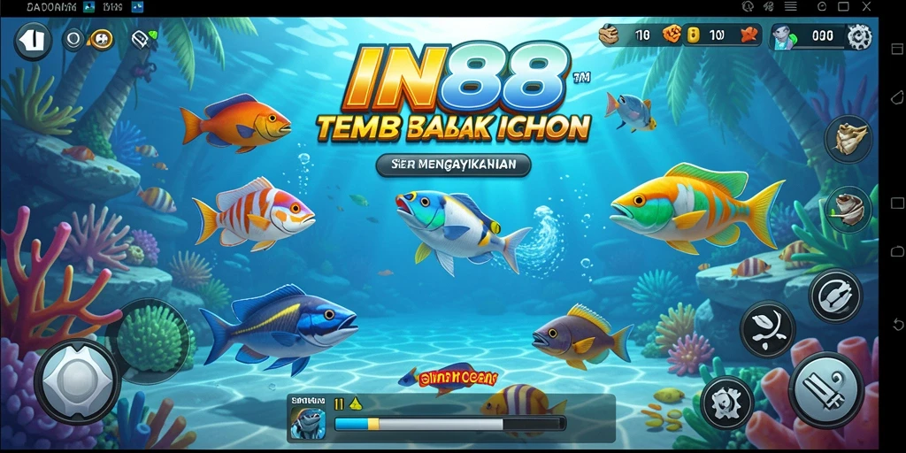 Gameplay seru menembak ikan dalam ocean adventure.