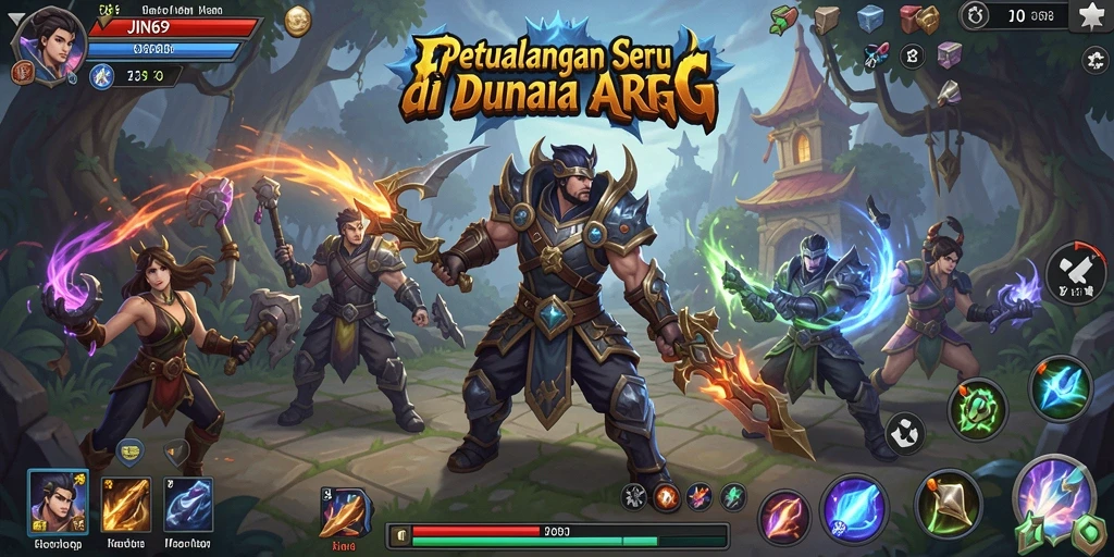 Tampilan gameplay ARPG JIN69 dengan pertarungan yang menegangkan.