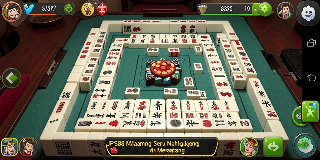 Screenshot utama JPS88 menampilkan gameplay Mahjong yang seru.