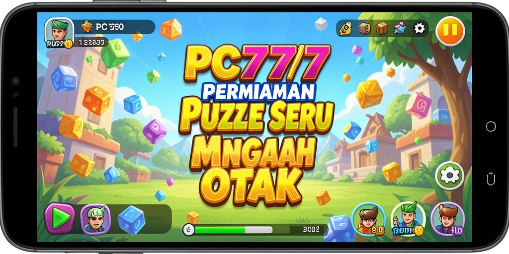 Screenshot gameplay PC777 menunjukkan level teka-teki yang menantang.