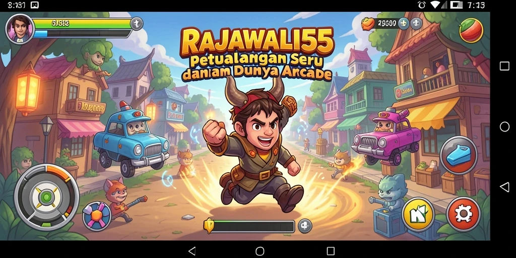 Tampilan gameplay seru dari RAJAWALI55 di dunia Arcade.