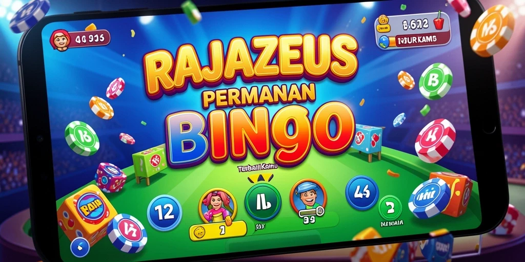 Tampilan menarik dan seru dari gameplay Bingo RAJAZEUS.
