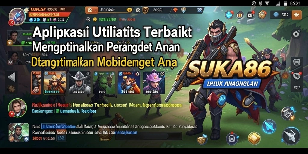Tampilan utama SUKA86 dengan berbagai fitur utilitas yang memudahkan pengguna.