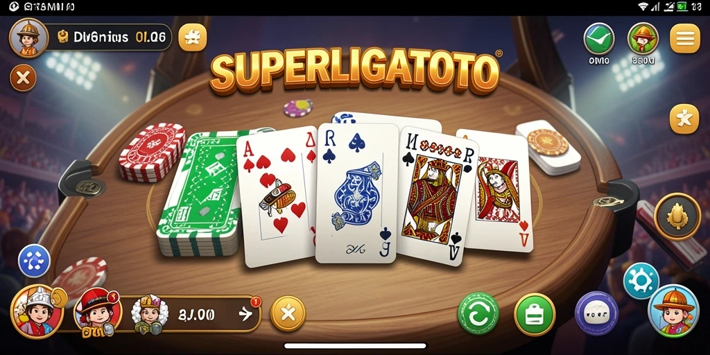 Gameplay seru dari SUPERLIGATOTO yang menghadirkan domino klasik.