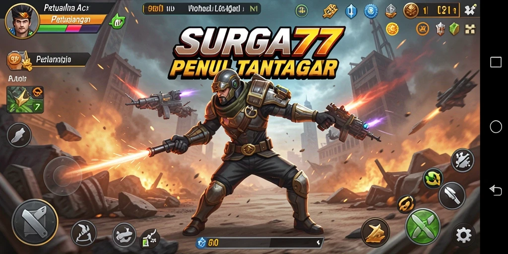 Tampilan gameplay SURGA77 dengan aksi yang mendebarkan.