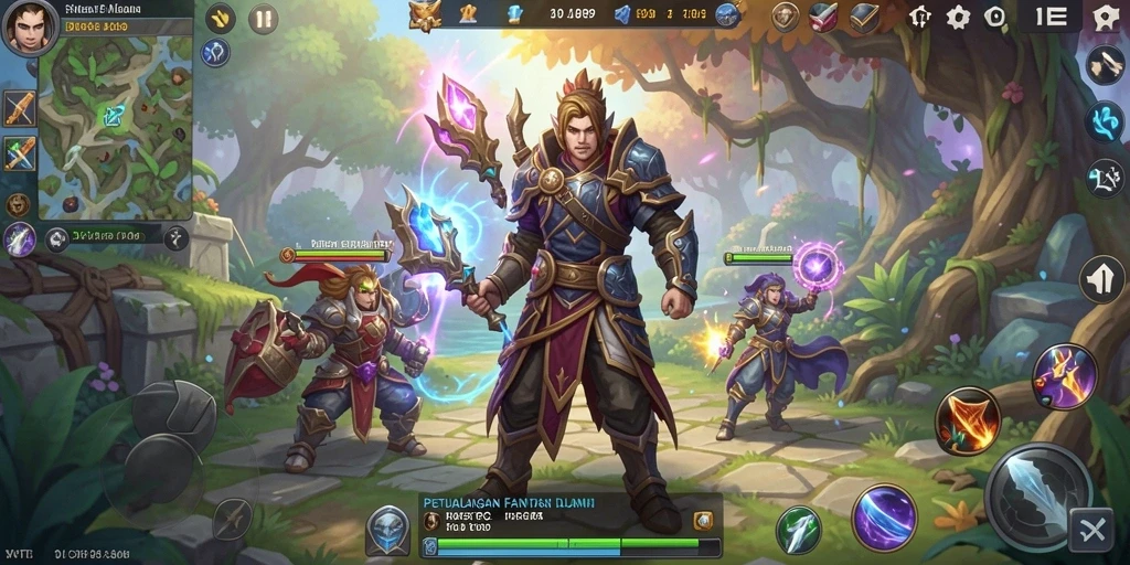 Tangkapan layar gameplay seru ARPG SVIP9 yang menampilkan pertempuran intens.
