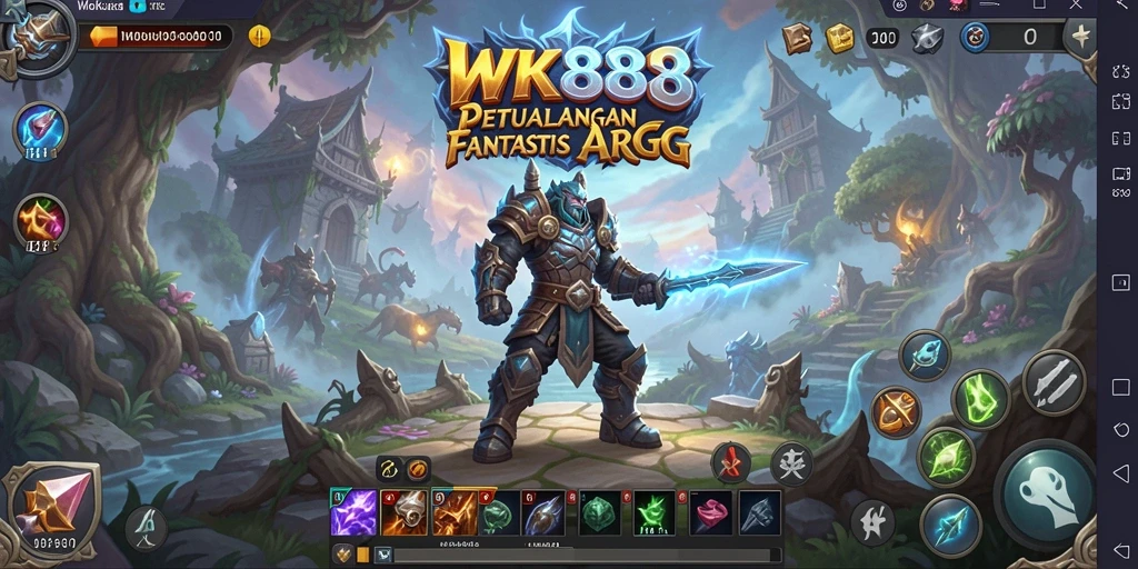Screenshot WK888 menampilkan aksi seru dalam pertarungan ARPG.